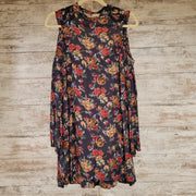 NAVY/FLORAL SHORT DRESS