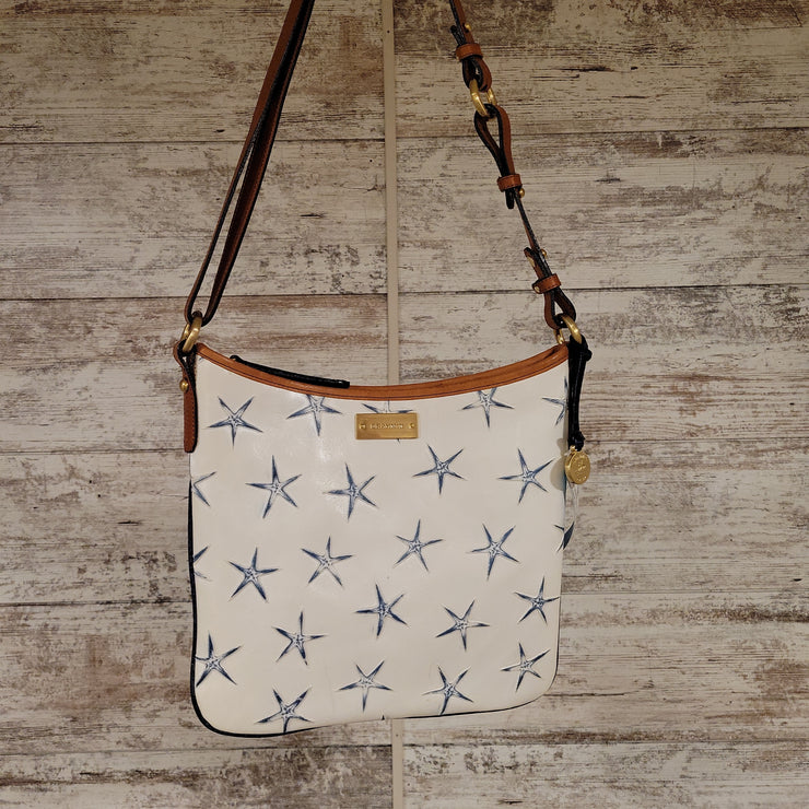 WHITE W/BLUE STARS PURSE $275