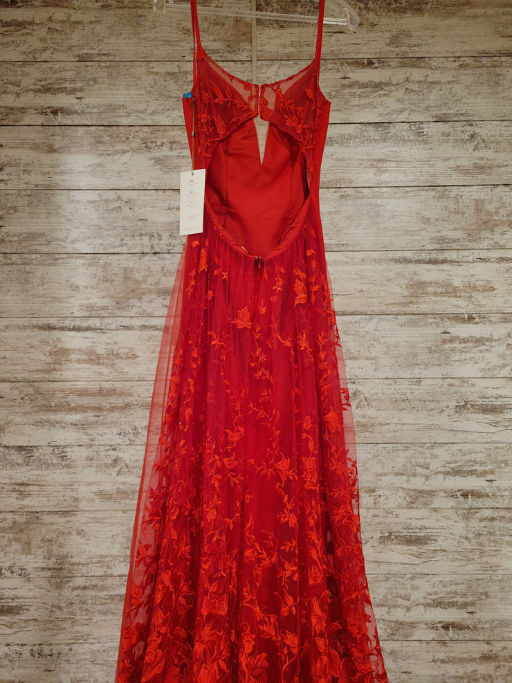 RED LONG EVENING GOWN (NEW)