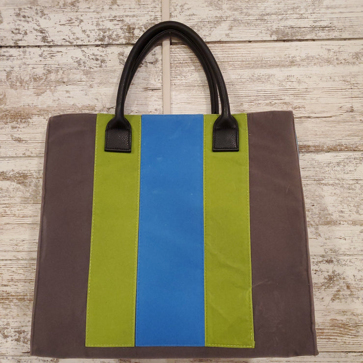 GRAY/GREEN/BLUE TOTE $95