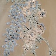 TAN/BLUE FLORAL A LINE (NEW)