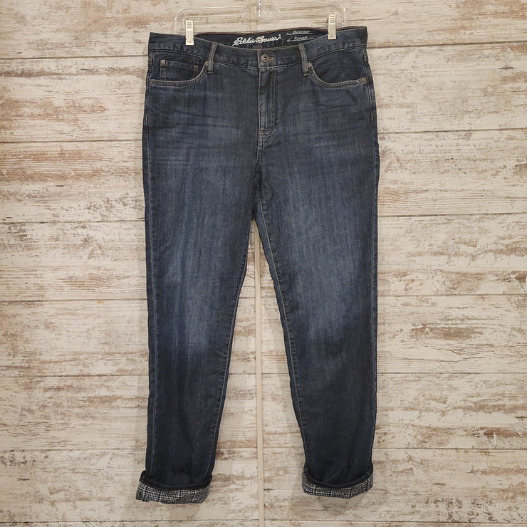 BLUE DENIM LINED JEANS $90