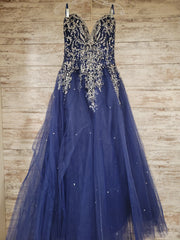 NAVY RHINESTONE TOP PRINCESS