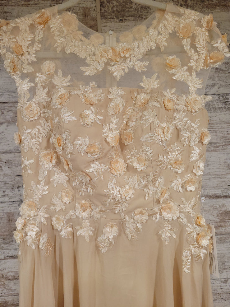 TAN/FLORAL LONG DRESS (NEW)