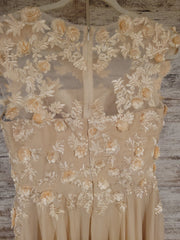 TAN/FLORAL LONG DRESS (NEW)