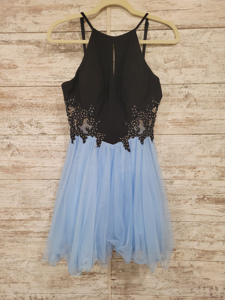 BLUE/BLACK SHORT DRESS