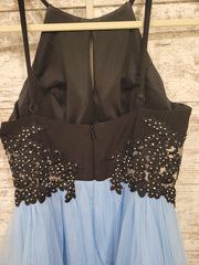 BLUE/BLACK SHORT DRESS