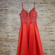 RED A LINE GOWN