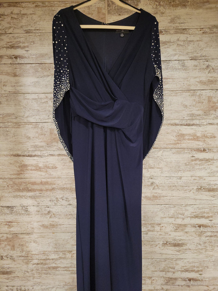 NAVY LONG EVENING GOWN