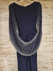 NAVY LONG EVENING GOWN