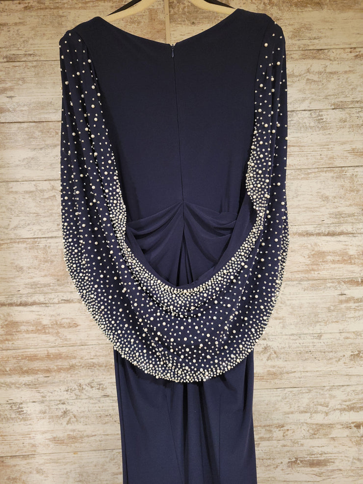 NAVY LONG EVENING GOWN