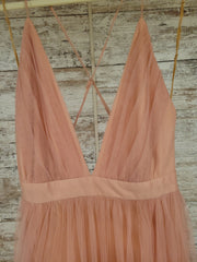 DUSTY ROSE A LINE GOWN