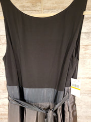 BLACK/GRAY OMBRE A LINE GOWN