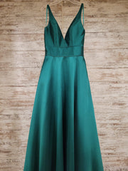 GREEN A LINE GOWN