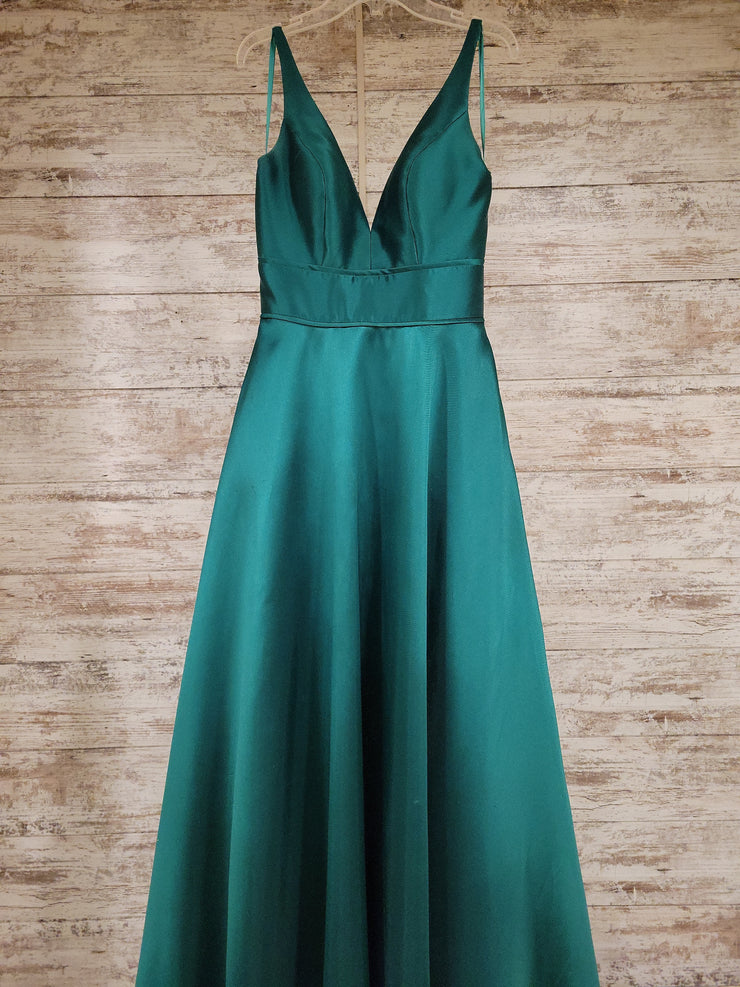 GREEN A LINE GOWN