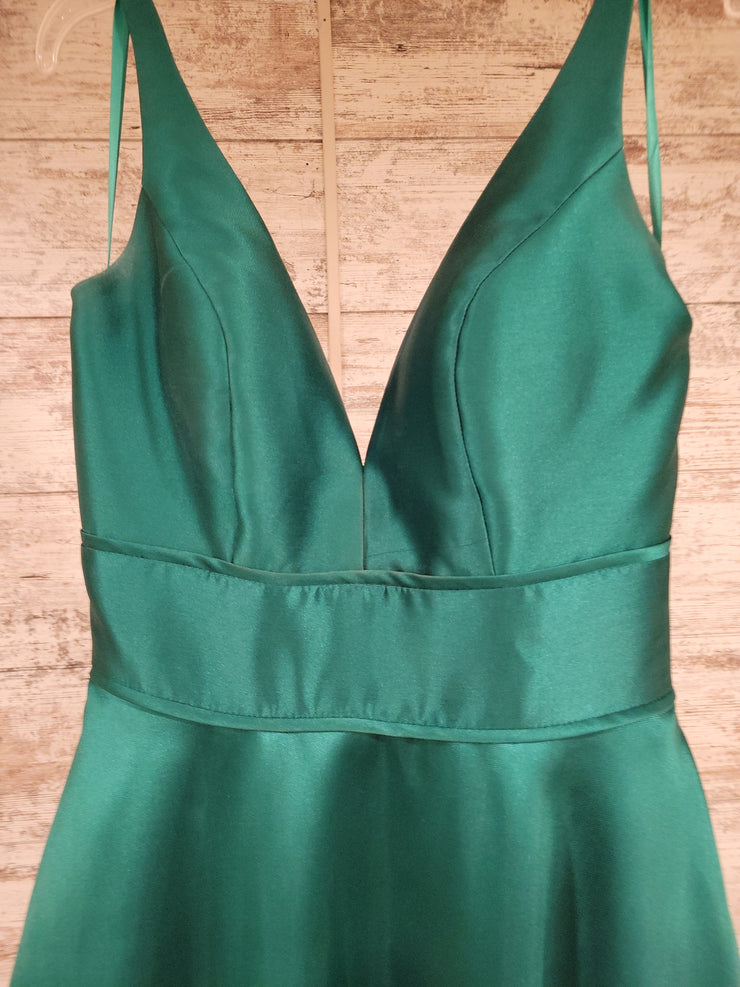 GREEN A LINE GOWN