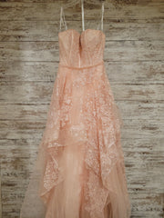 PINK SPARKLY A LINE GOWN