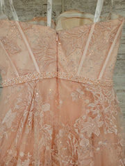 PINK SPARKLY A LINE GOWN