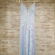 BLUE FULL SEQUIN LONG DRESS