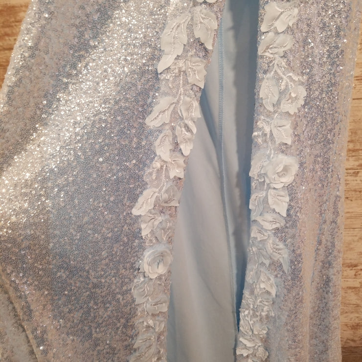 BLUE FULL SEQUIN LONG DRESS