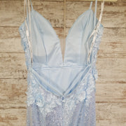 BLUE FULL SEQUIN LONG DRESS