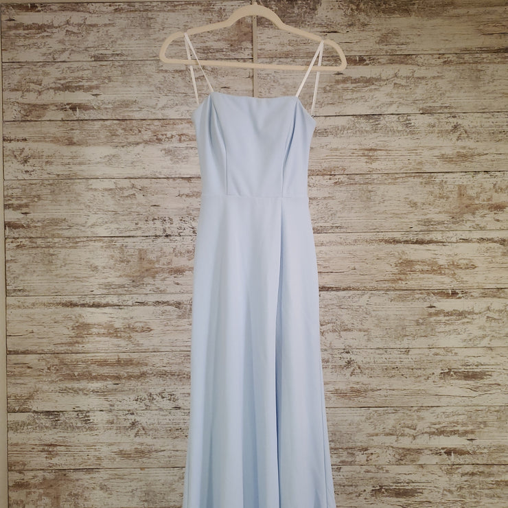 BLUE LONG EVENING GOWN