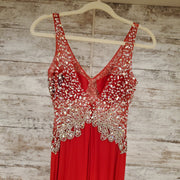 RED LONG EVENING GOWN