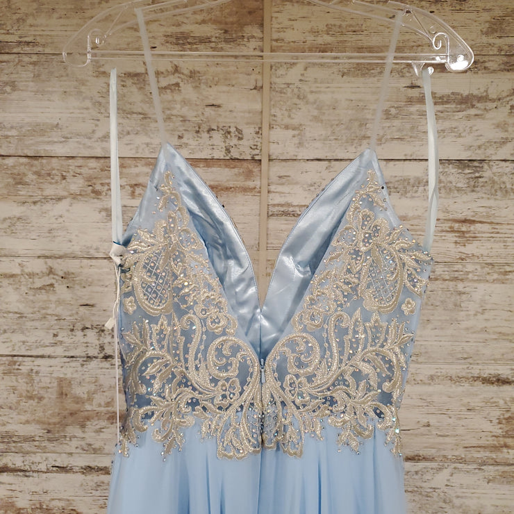 BLUE LONG EVENING GOWN (NEW)
