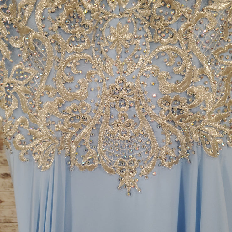 BLUE LONG EVENING GOWN (NEW)