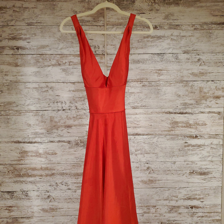 RED A LINE GOWN