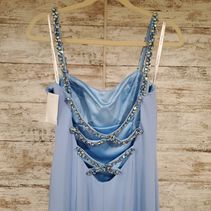 BLUE LONG EVENING GOWN (NEW)