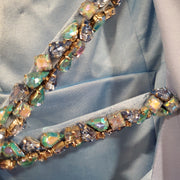 BLUE LONG EVENING GOWN (NEW)