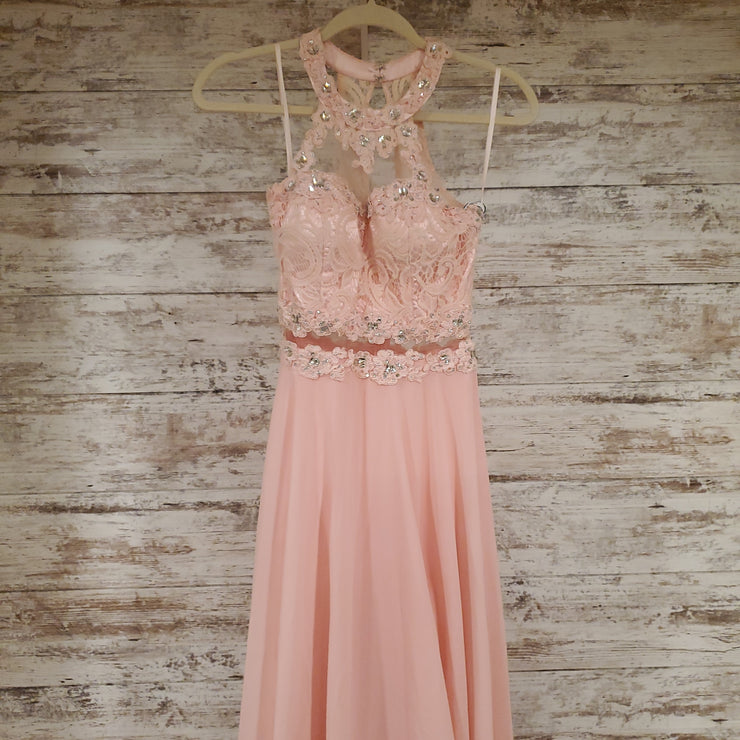 PINK LONG EVENING GOWN