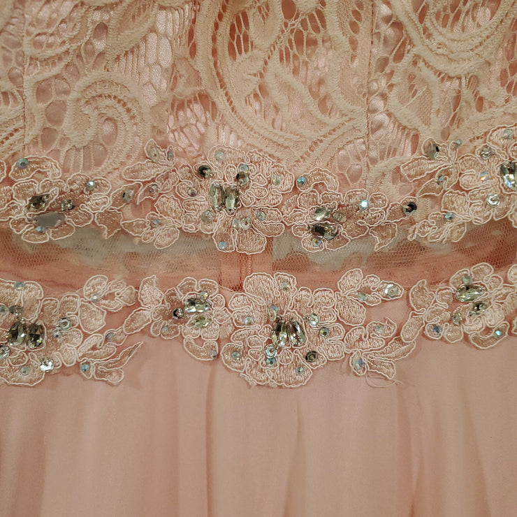 PINK LONG EVENING GOWN