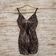 BLACK/SILVER SHORT DRESS