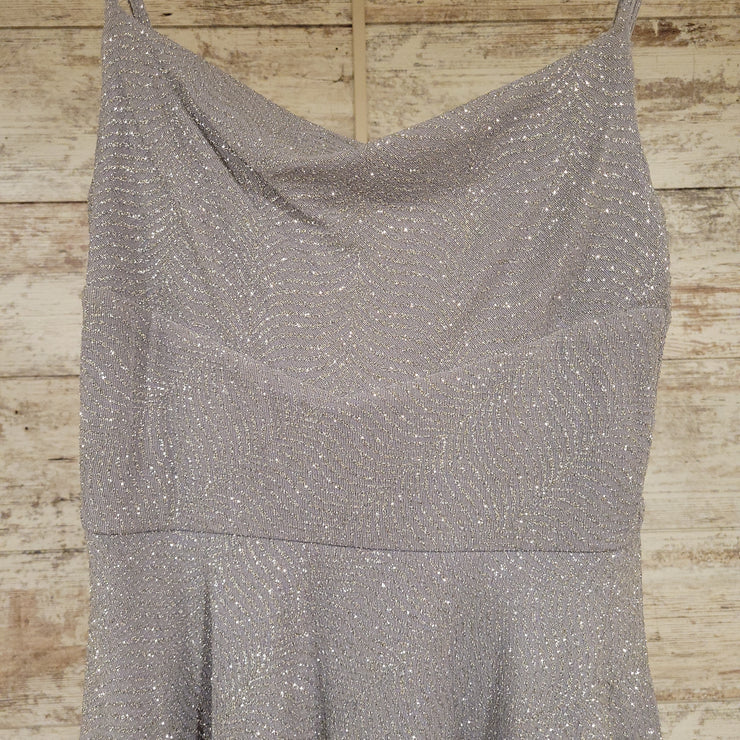 GRAY SPARKLY SHORT DRESS