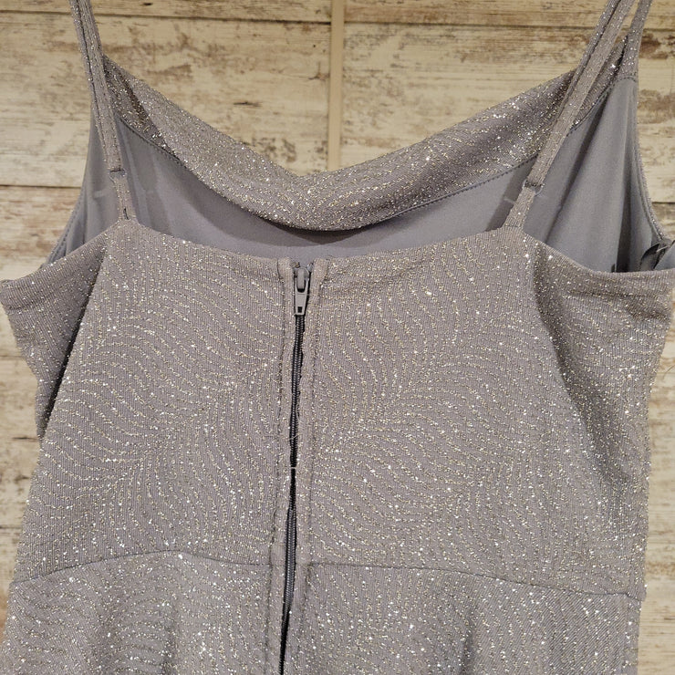 GRAY SPARKLY SHORT DRESS