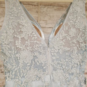 BLUE FLORAL A LINE GOWN (NEW)