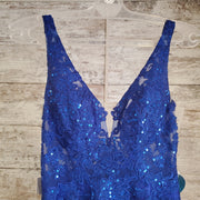 ROYAL BLUE A LINE GOWN (NEW)