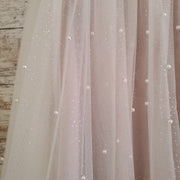 WHITE/BLUSH A LINE GOWN