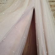 WHITE/BLUSH A LINE GOWN