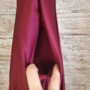 BURGUNDY A LINE GOWN