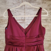 BURGUNDY A LINE GOWN