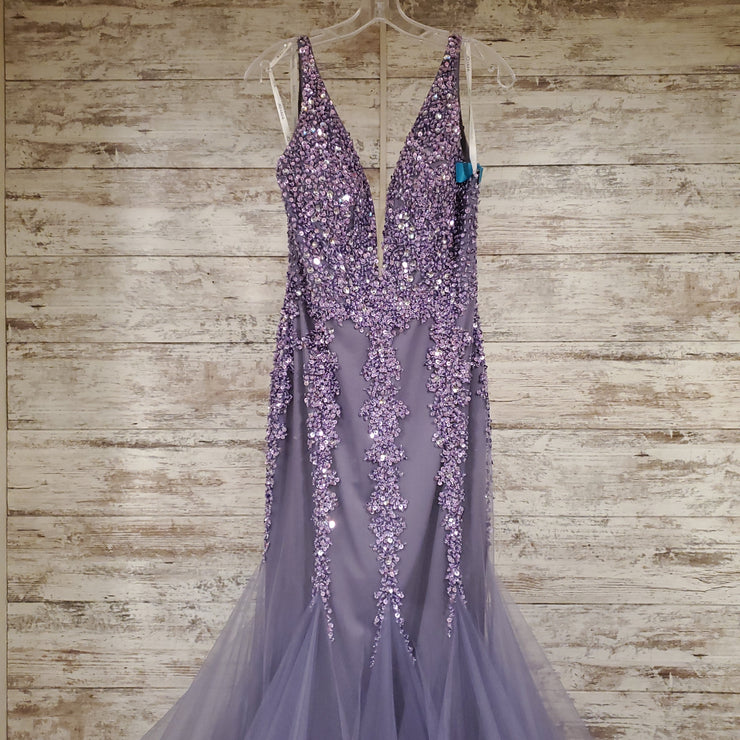PURPLE MERMAID GOWN