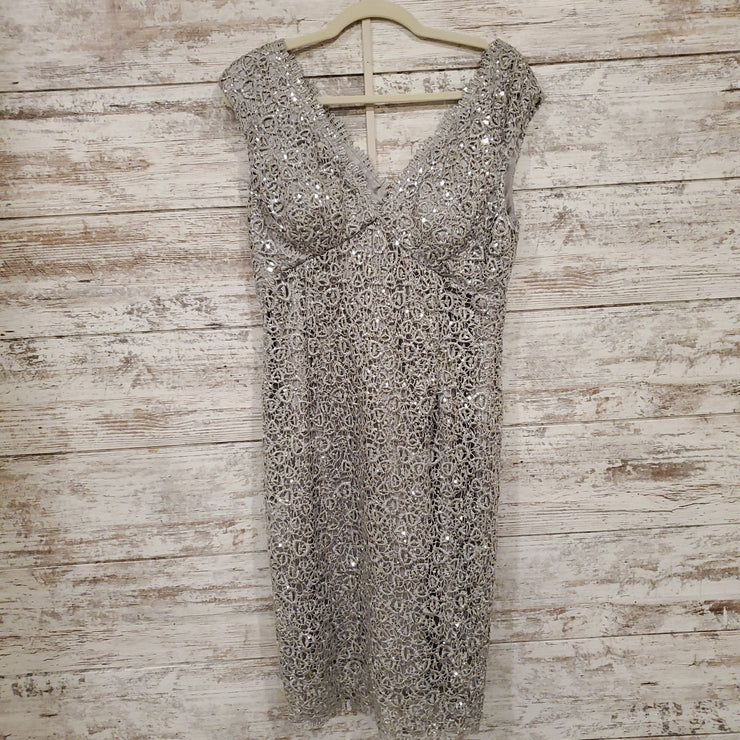 GRAY SPARKLY SHORT DRESS
