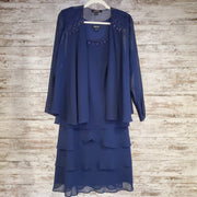 NAVY 2 PC. SHORT DRESS SET