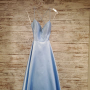 BLUE A LINE GOWN
