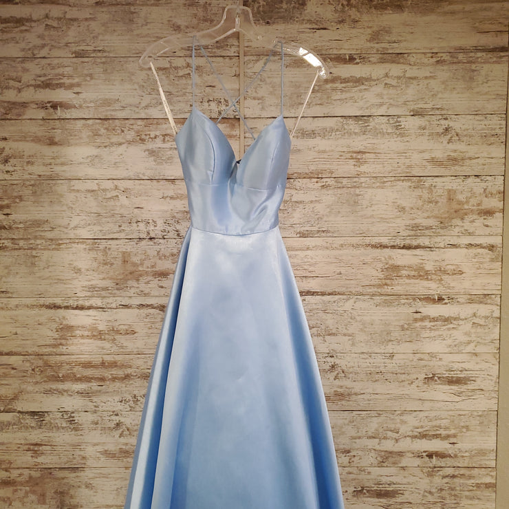 BLUE A LINE GOWN