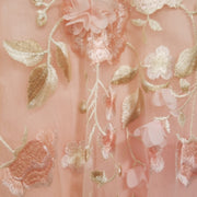 PINK/FLORAL A LINE GOWN