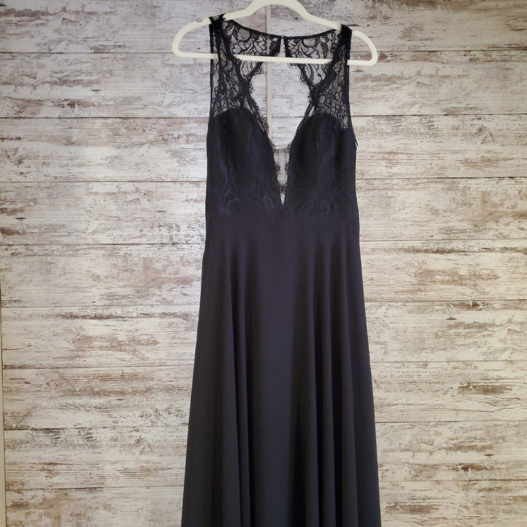 BLACK LONG EVENING GOWN